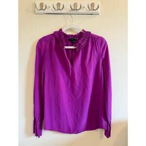 J.Crew Women's Purple Silk Blouse
